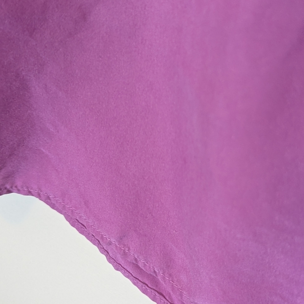 🩷 J.Crew M Silk Top  Ruffled Pink Sleeveless ultra feminine day to night - Picture 7 of 8
